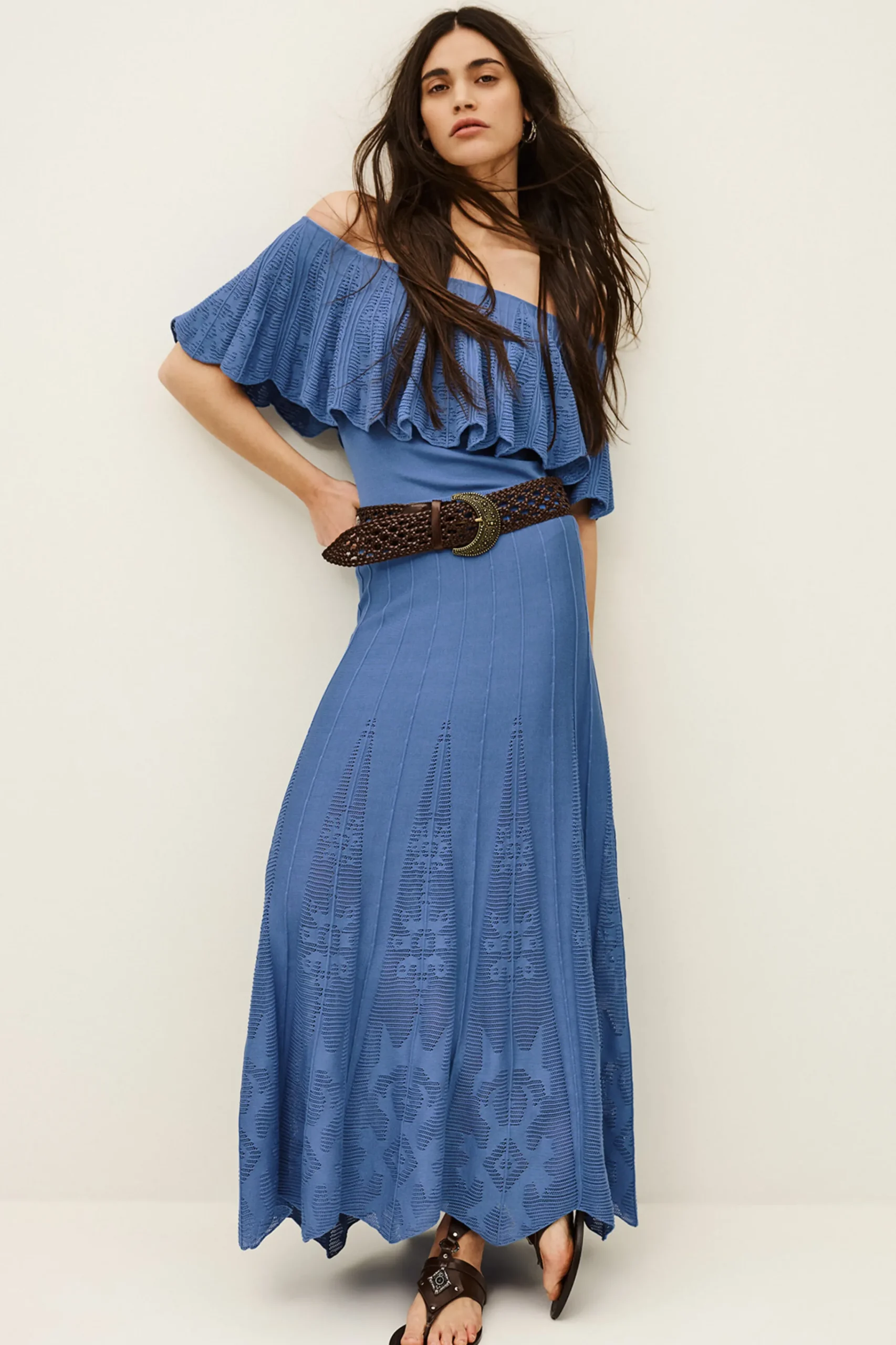 Ba&Sh SERTA jupe longue maille NOIR New