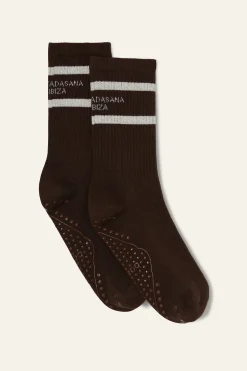 Ba&Sh SHAN Chaussettes à message MARRON Online