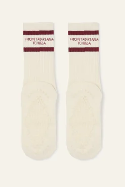 Ba&Sh SHAN Chaussettes à message ECRU Hot
