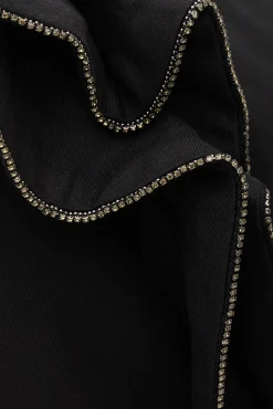 Ba&Sh SILLA robe one shoulder a volant NOIR Outlet
