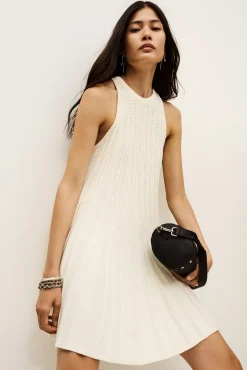 Ba&Sh SINNTA robe longueur mini ECRU Discount