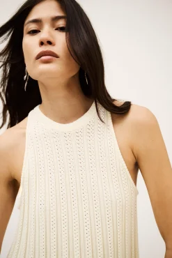 Ba&Sh SINNTA robe longueur mini ECRU Discount