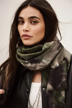 Ba&Sh SOFIA foulard laine soie VERT Online