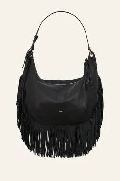 Ba&Sh SWING sac à franges NOIR New