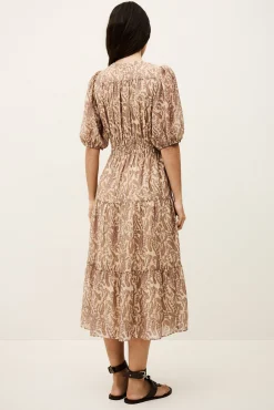 Ba&Sh TANYSSA robe midi imprimée ECRU Sale