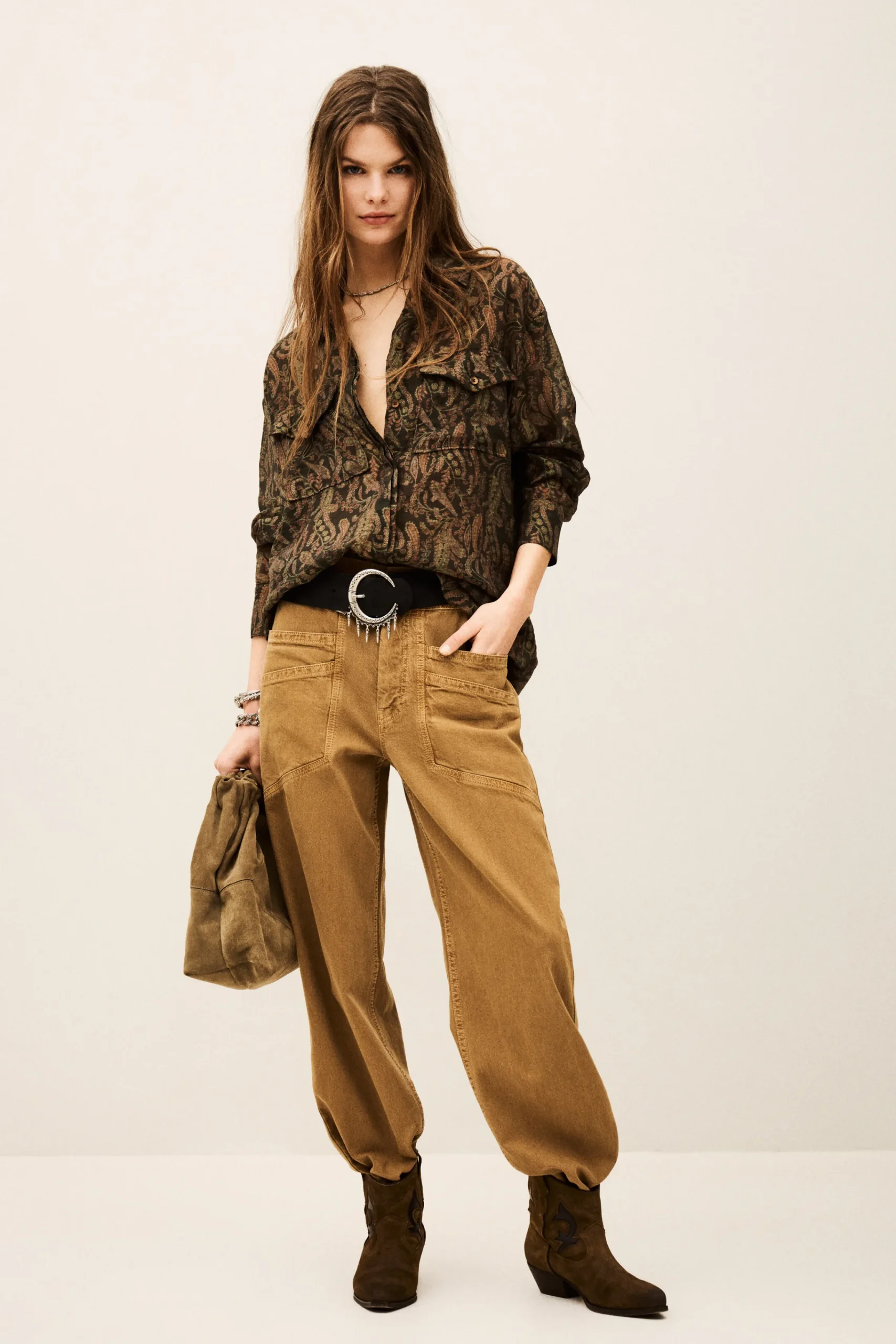 Ba&Sh TAO chemise oversize bohème VERT