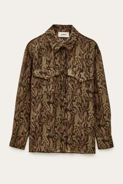 Ba&Sh TAO chemise oversize bohème VERT