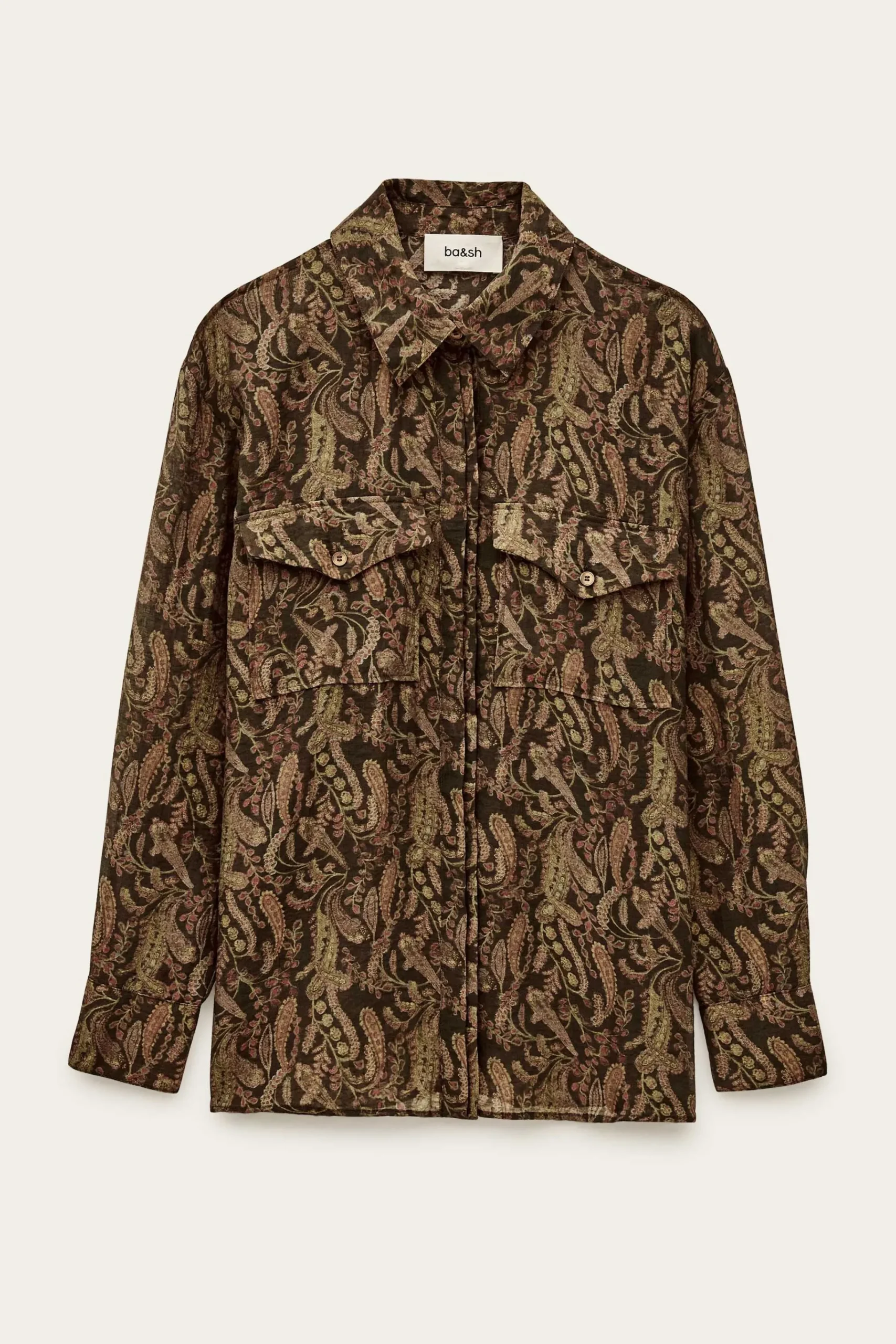 Ba&Sh TAO chemise oversize bohème VERT