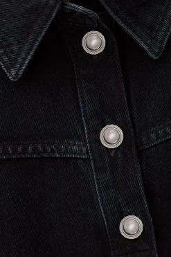 Ba&Sh TAVY top denim droit BLEU Outlet