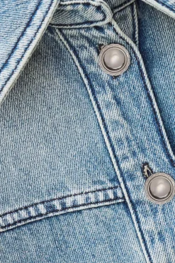 Ba&Sh TAVY top denim droit BLEU Online