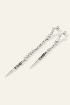 Ba&Sh TAYANNE boucles d'oreilles en argent GRIS Outlet