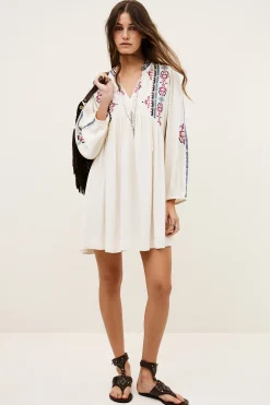 Ba&Sh TELMA robe mini brodée ECRU Hot