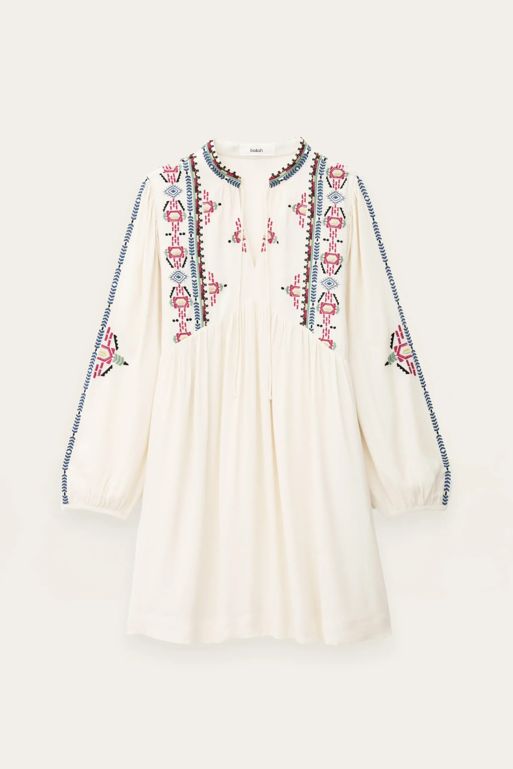 Ba&Sh TELMA robe mini brodée ECRU Hot