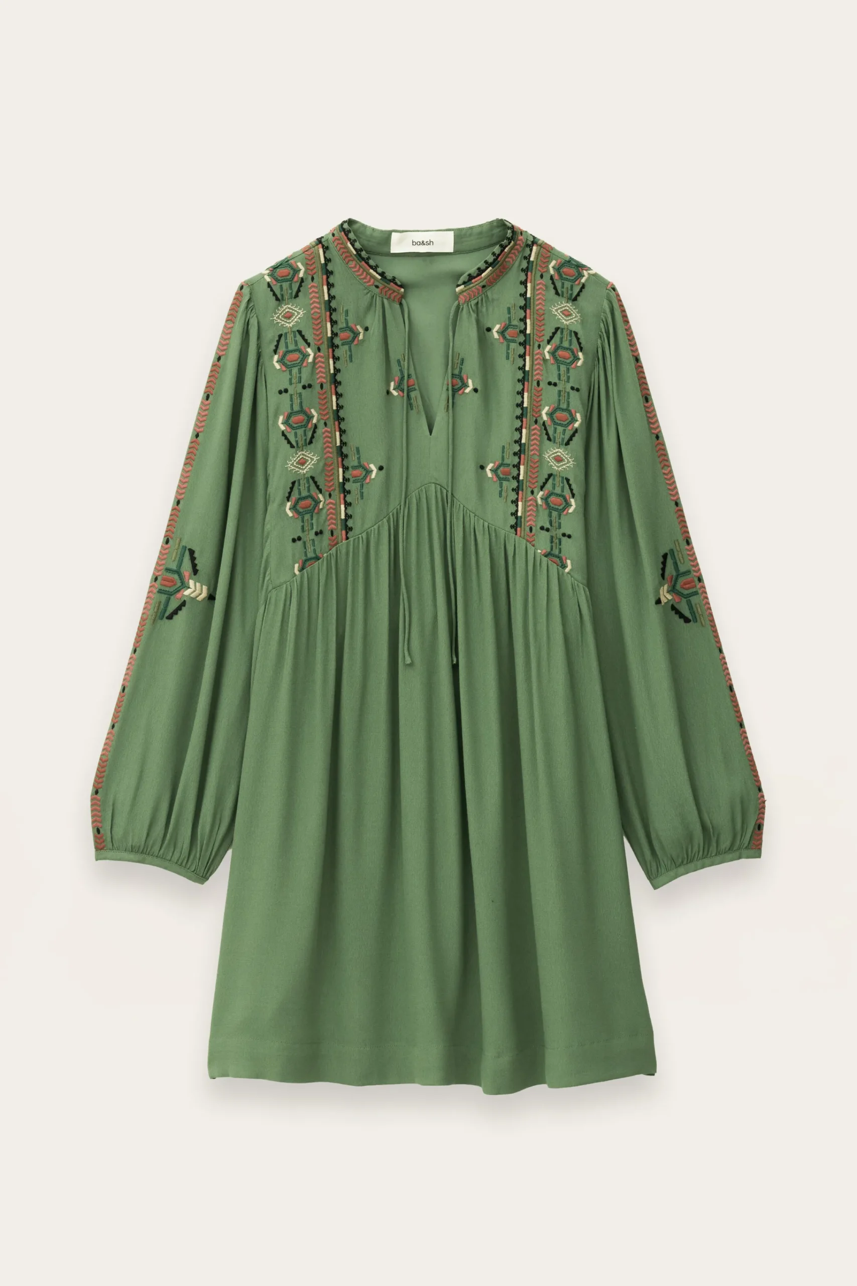 Ba&Sh TELMA robe mini brodée VERT Online