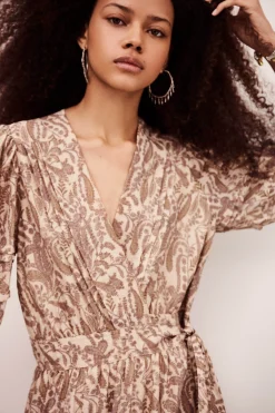 Ba&Sh TEODORA robe courte portefeuille ECRU Discount