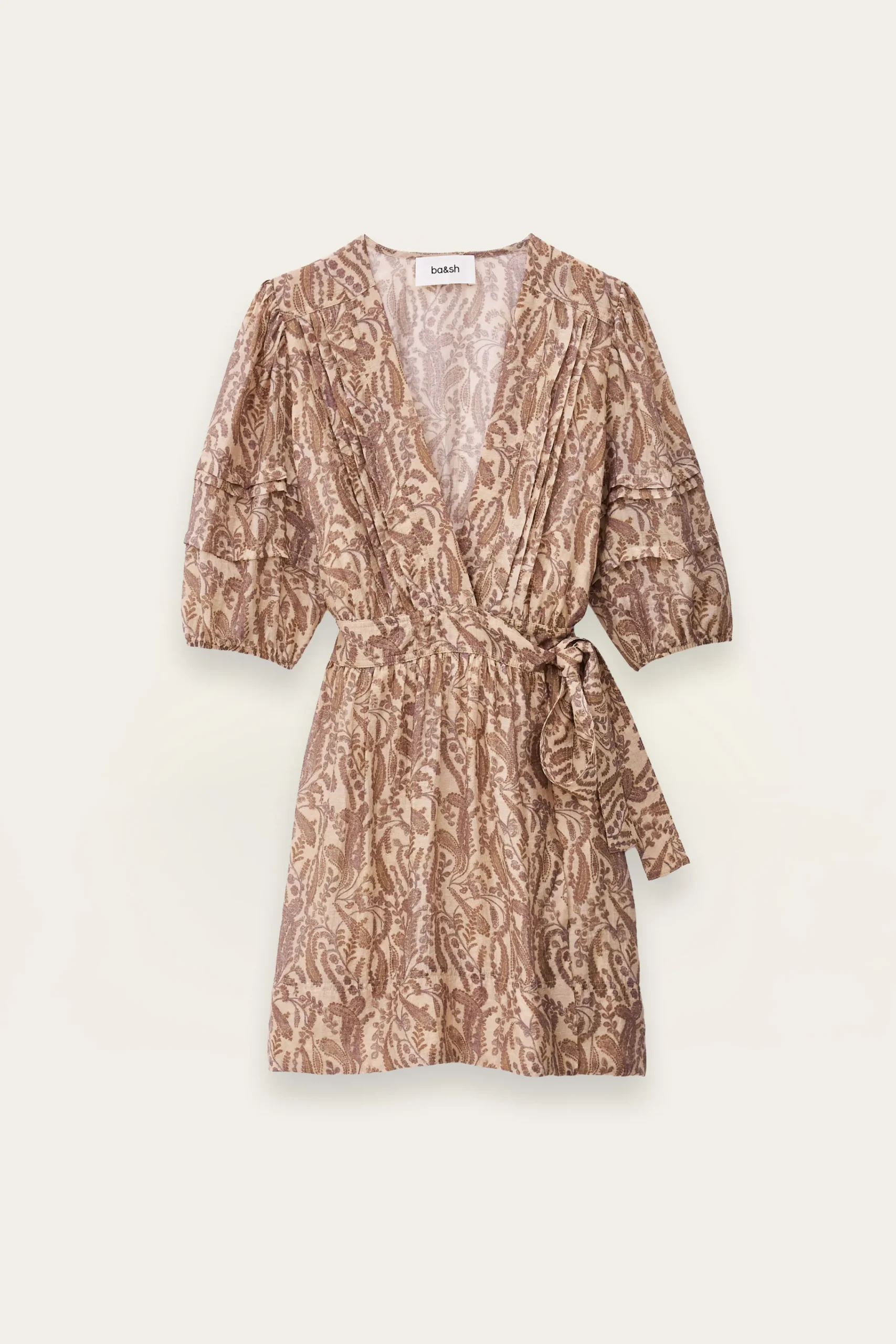 Ba&Sh TEODORA robe courte portefeuille ECRU Discount