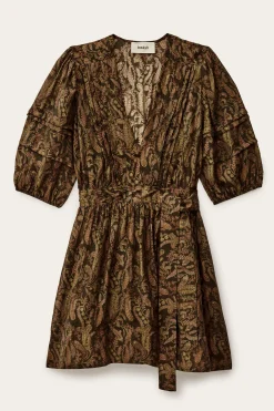 Ba&Sh TEODORA robe courte portefeuille VERT Clearance