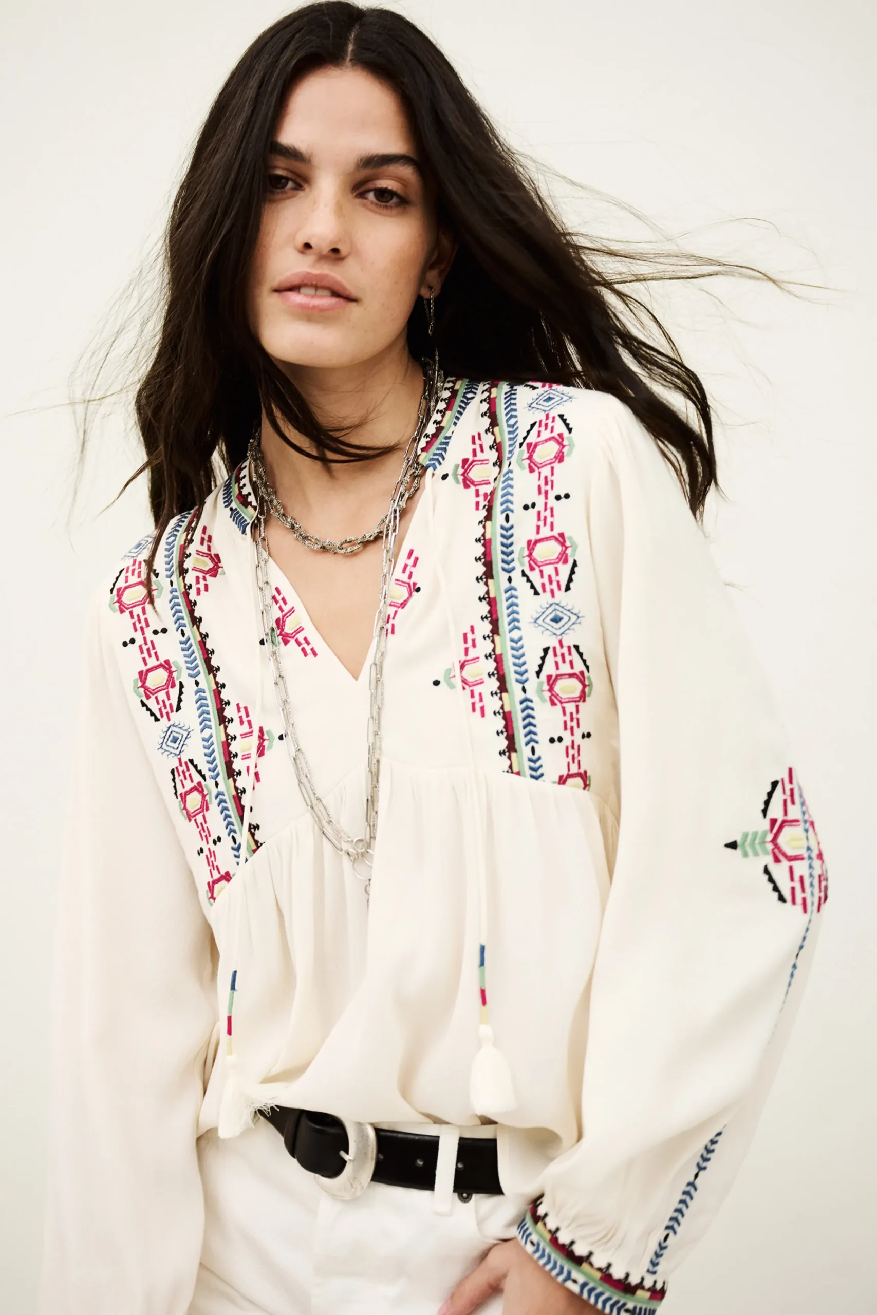 Ba&Sh TILT blouse brodée ample ECRU Outlet