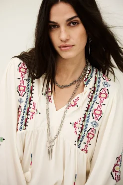 Ba&Sh TILT blouse brodée ample ECRU Outlet