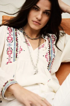 Ba&Sh TILT blouse brodée ample ECRU Outlet