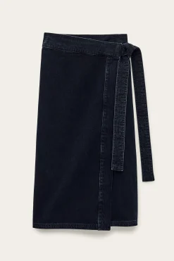 Ba&Sh TIMY jupe midi denim BLEU