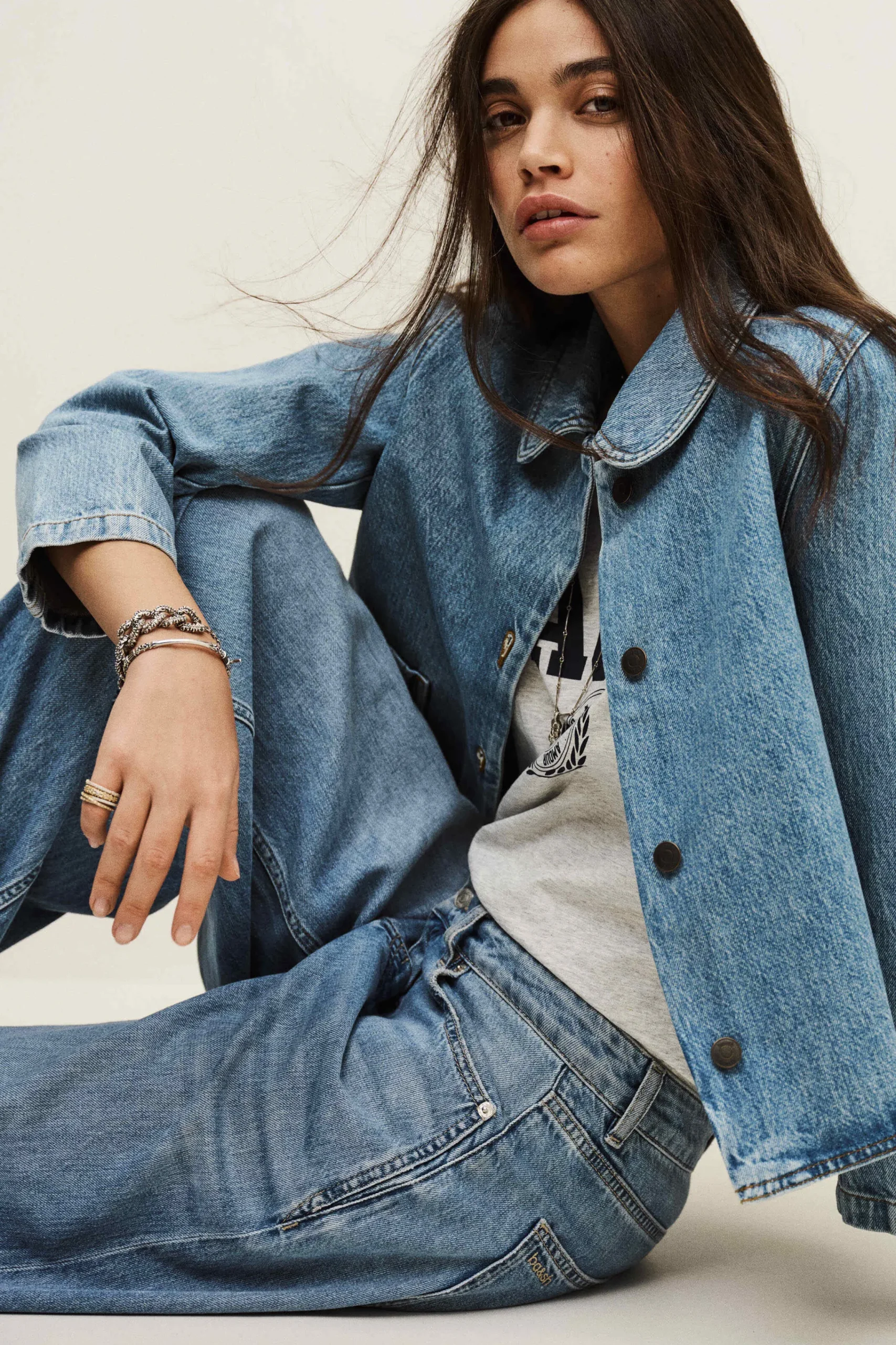 Ba&Sh TINY veste manches trois-quarts BLEU Best