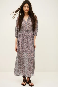 Ba&Sh TIZIA robe midi BLEU Outlet