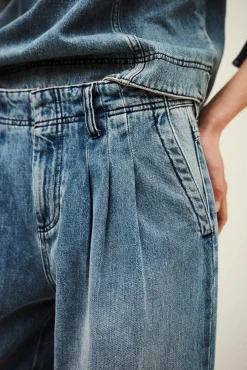 Ba&Sh TOBY jean large plis BLEU Best