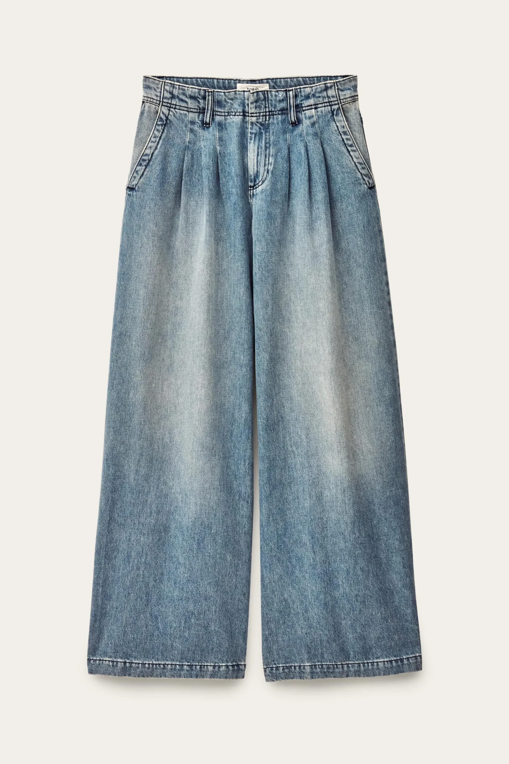 Ba&Sh TOBY jean large plis BLEU Best