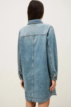 Ba&Sh TONA robe chemise denim BLEU Online