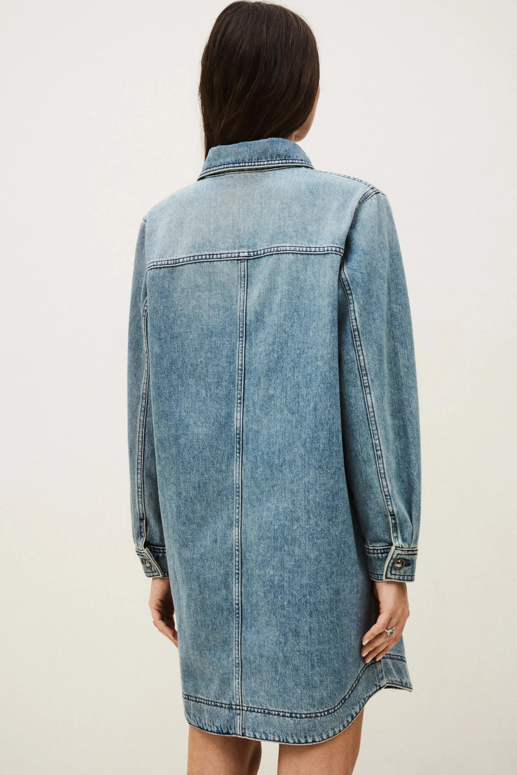 Ba&Sh TONA robe chemise denim BLEU Online