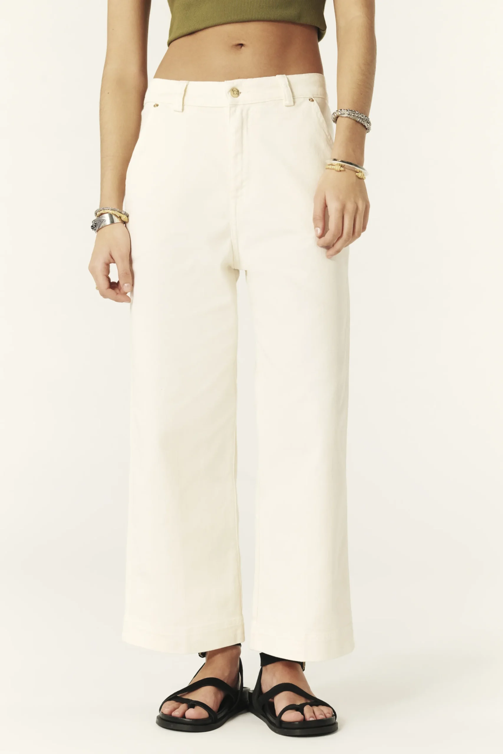 Ba&Sh TULY jeans trois quart 185 € ECRU Best