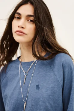 Ba&Sh VANY t-shirt coton BLEU Discount