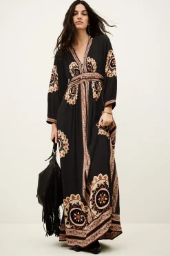 Ba&Sh VERA robe longue imprimée GRIS Online