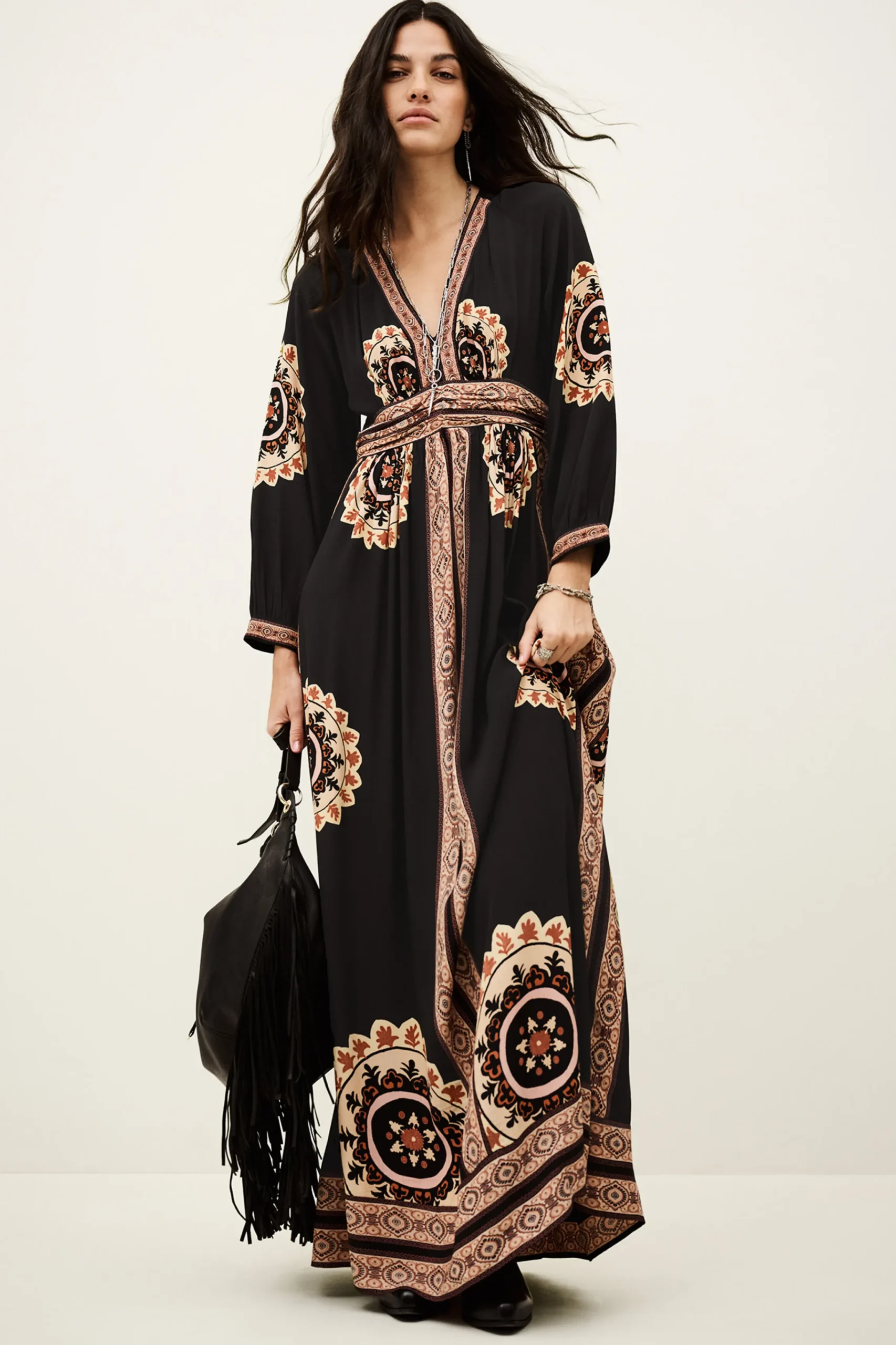 Ba&Sh VERA robe longue imprimée GRIS Online