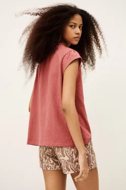 Ba&Sh VERY top manches volantées ROSE New