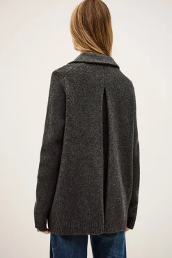 Ba&Sh VESTA gilet manteau maille GRIS