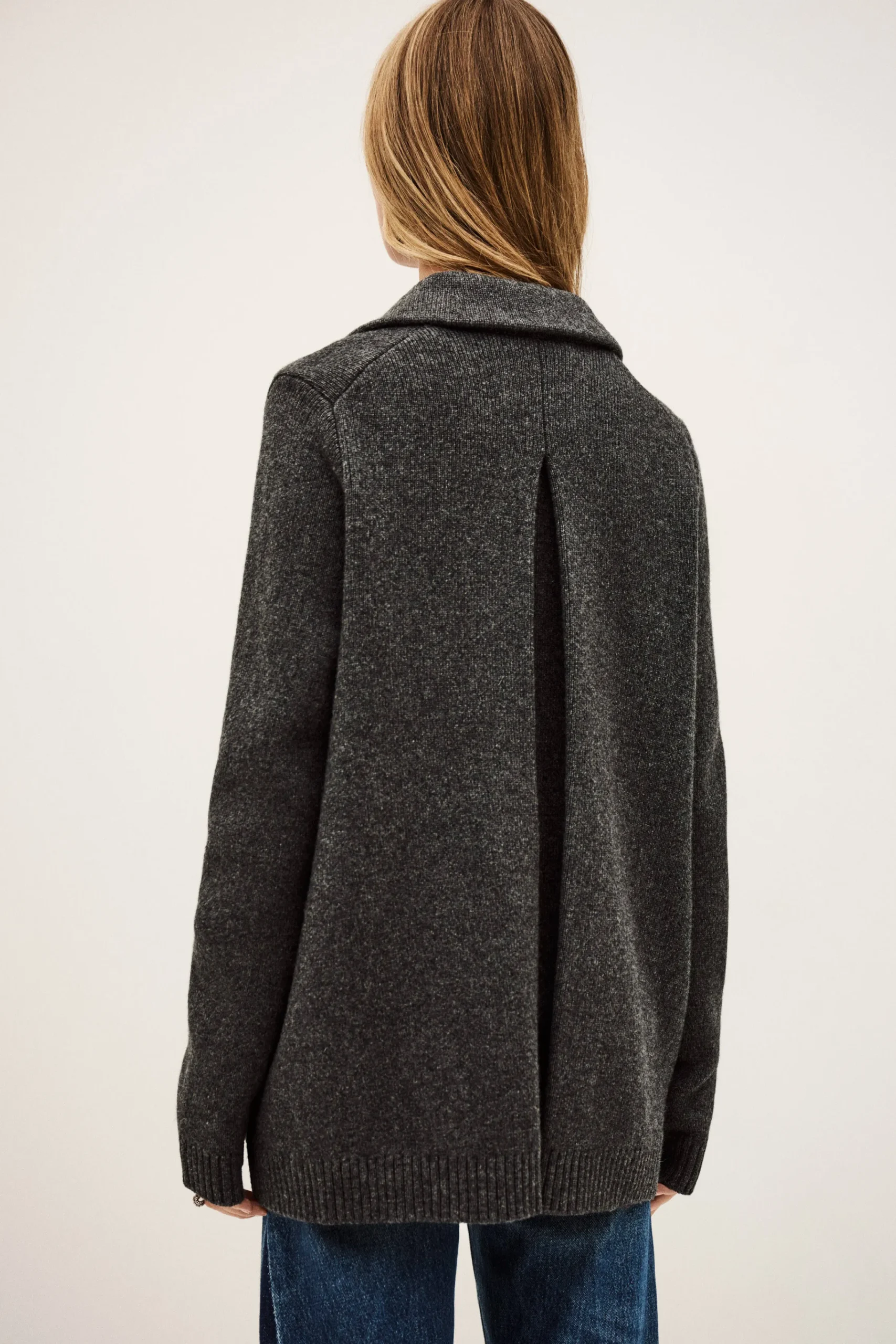 Ba&Sh VESTA gilet manteau maille GRIS