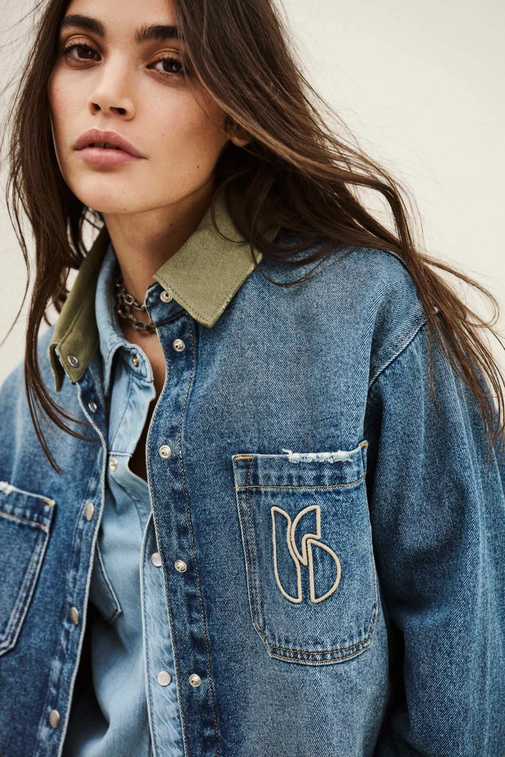 Ba&Sh VIGILIO veste courte denim BLEU Discount