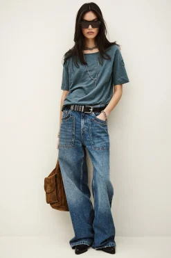Ba&Sh VINA tee-shirt ample loose BLEU Online