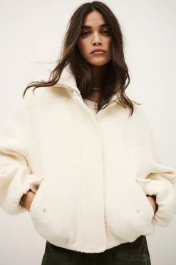 Ba&Sh VITO veste bomber élégante ECRU Discount