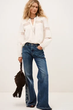Ba&Sh VIVY jean flare BLEU Discount