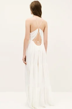 Ba&Sh WASTA robe longue bretelles BLANC Discount