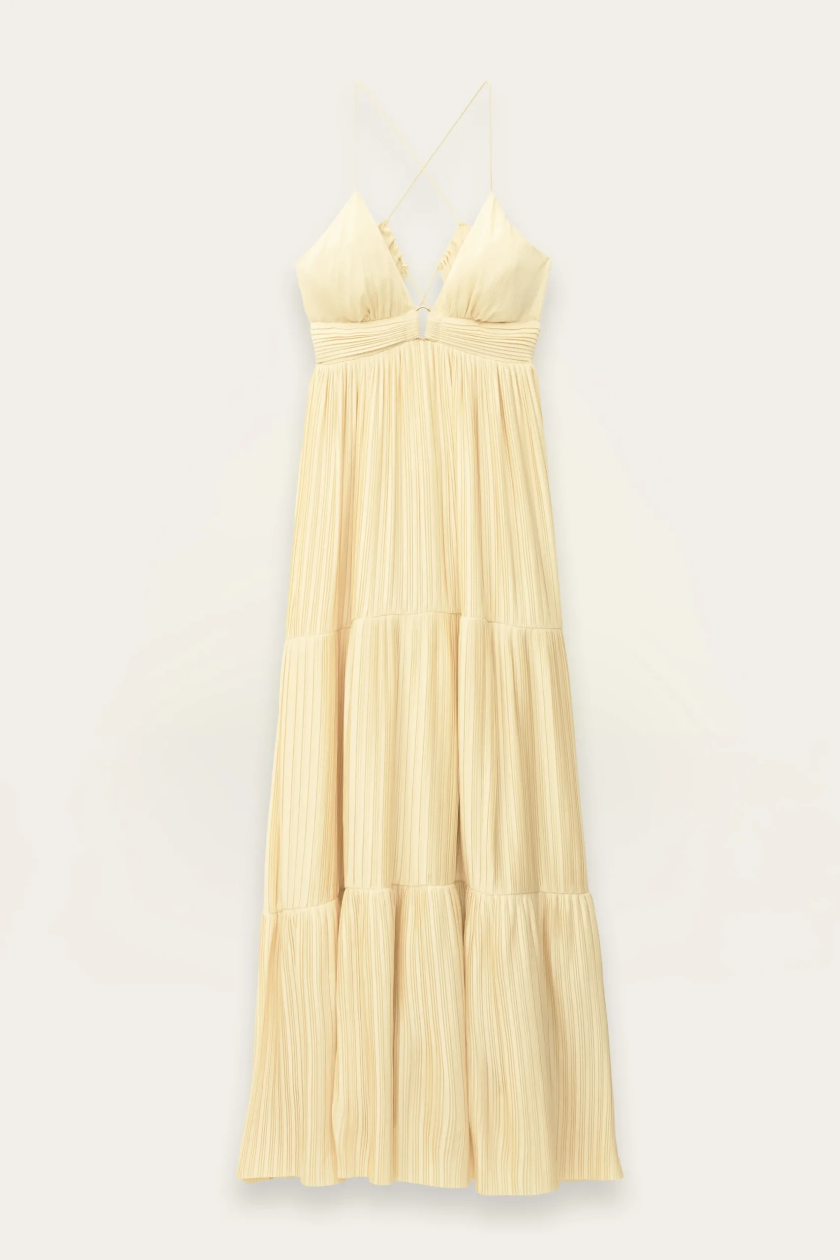 Ba&Sh WASTA robe longue satin JAUNE