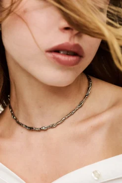 Ba&Sh WENDY collier chaine zircon GRIS New