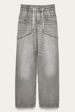 Ba&Sh YIMA pantalon large évasé GRIS Outlet