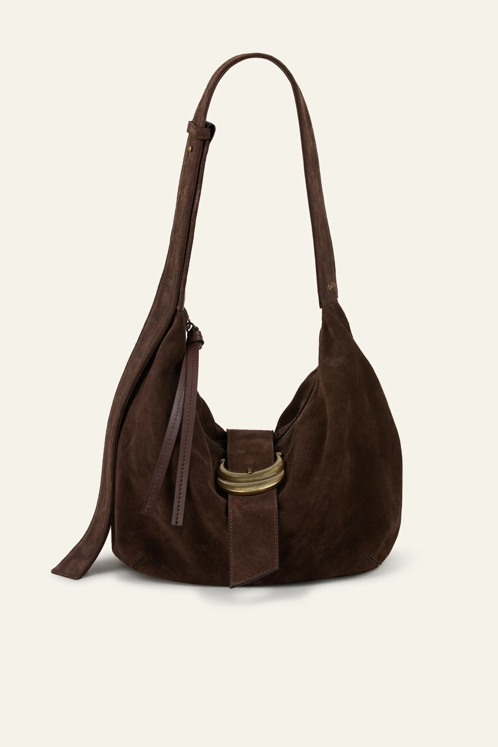 Ba&Sh YOUYOU sac hobo daim MARRON Hot