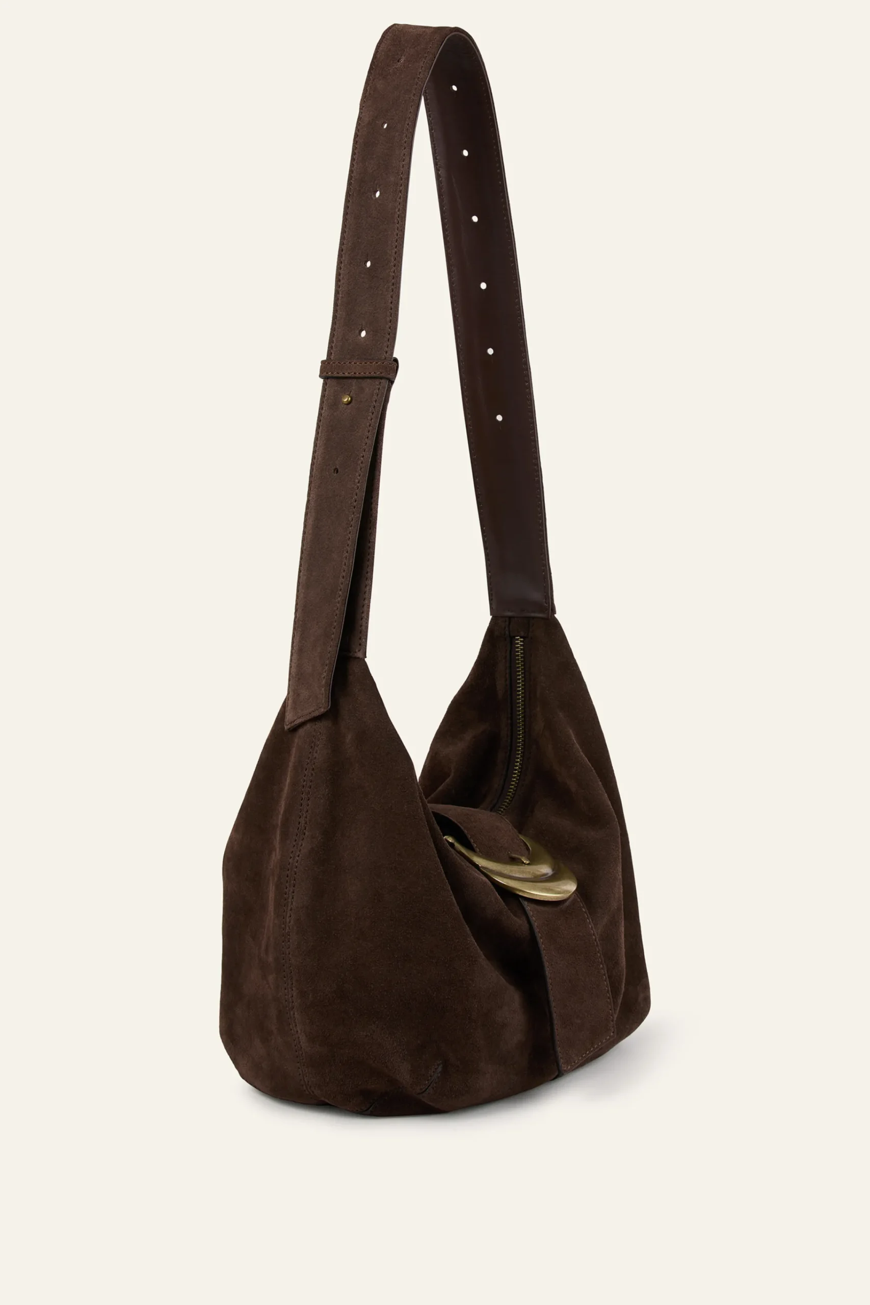 Ba&Sh YOUYOU sac hobo daim MARRON Hot