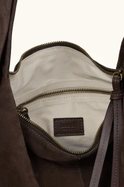 Ba&Sh YOUYOU sac hobo daim MARRON Hot