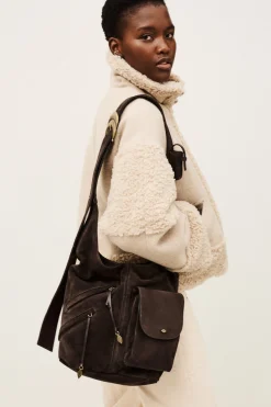 Ba&Sh YOUYOU sac seau multipocket MARRON Discount